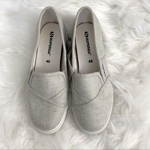 Superga canvas slip on sneakers size 9 US 40 EURO